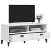 vidaXL Meuble TV VIKEN blanc bois d'ingénierie