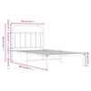 vidaXL Cadre de lit métal sans matelas et tête de lit blanc 100x200 cm