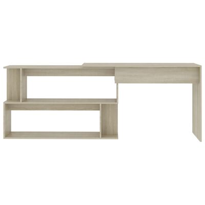 vidaXL Bureau d'angle Chêne sonoma 200x50x76 cm Bois d’ingénierie