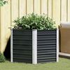 vidaXL Lit sur&eacute;lev&eacute; de jardin Anthracite 129x129x77 cm Acier galvanis&eacute;