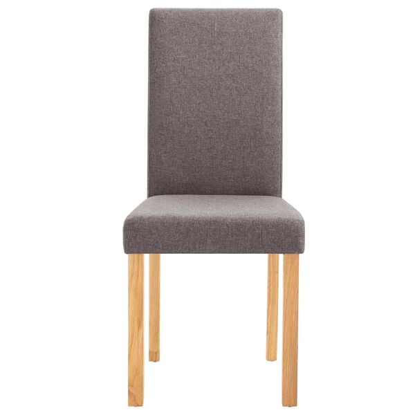 vidaXL Chaises &agrave; manger lot de 4 taupe tissu