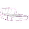 vidaXL Cadre de lit sans matelas Hanko gris clair 137x190 cm velours