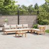 vidaXL Ensemble de canap&eacute; de jardin 5 pcs Marron et Cr&egrave;me