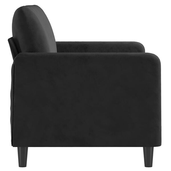 vidaXL Canap&eacute; &agrave; 2 places Noir 120 cm Velours