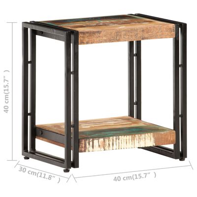 vidaXL Table d'appoint 40x30x40 cm Bois de récupération massif