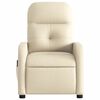 vidaXL Fauteuil inclinable de massage crème tissu