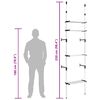 vidaXL Système de garde-robe télescopique avec étagères Aluminium