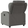 vidaXL Fauteuil inclinable de massage gris fonc&eacute; tissu