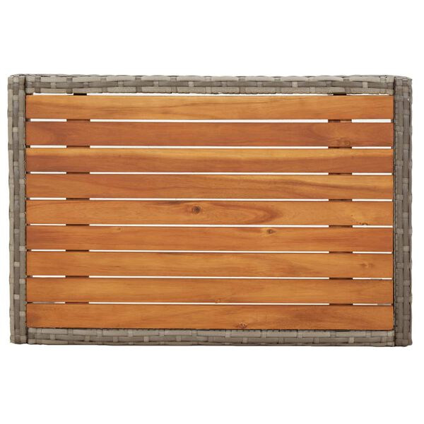 vidaXL Salon de jardin 3 pcs avec coussins Gris R&eacute;sine tress&eacute;e