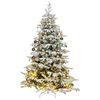 vidaXL Sapin de No&euml;l artificiel articul&eacute; 300 LED et boules 210 cm