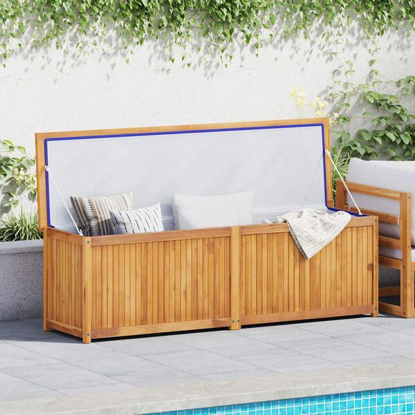 vidaXL Boîte de jardin 175x50x55 cm Bois massif de teck