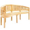 vidaXL Banc de jardin en forme de banane 200 cm bois de teck solide