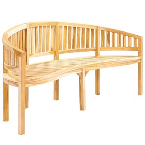 vidaXL Banc de jardin en forme de banane 200 cm bois de teck solide
