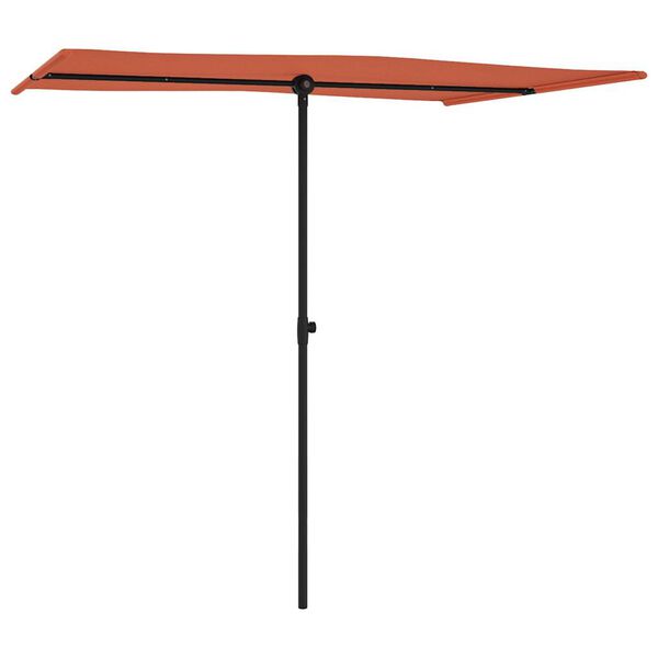 vidaXL Parasol de jardin avec mât en aluminium 2x1,5 m Terre cuite
