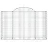 vidaXL Paniers &agrave; gabions arqu&eacute;s 8 pcs 200x50x120/140 cm Fer galvanis&eacute;