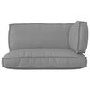 vidaXL Set de coussins de palette 3 pcs Gris Tissu Oxford