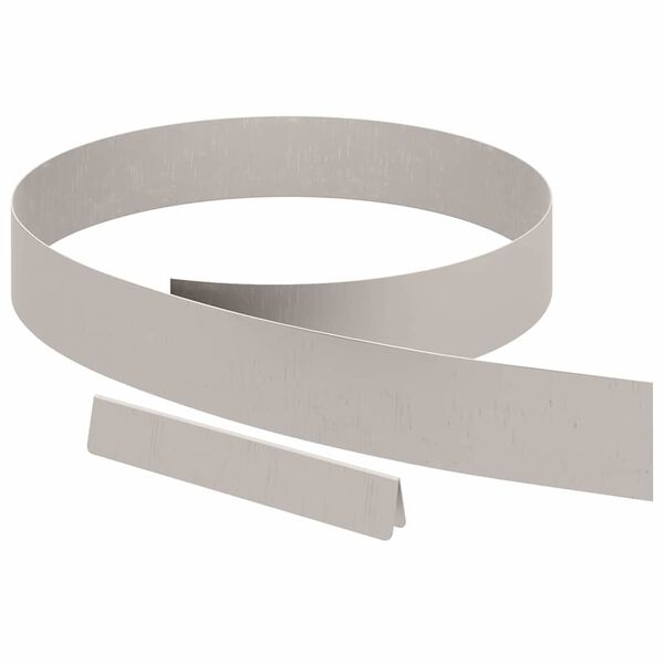 vidaXL Bordure de Pelouse 4 pcs Rouill&eacute; 450 x 0,05 x 15 cm