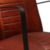 vidaXL Fauteuil marron cuir véritable