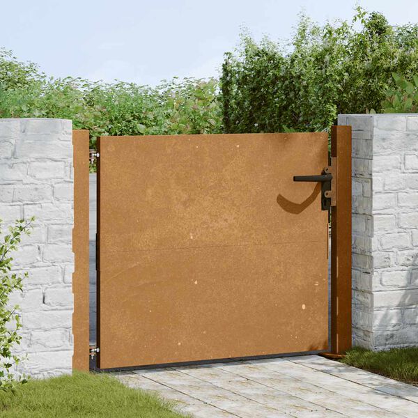 vidaXL Portail de jardin 100x125 cm en acier Corten