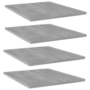 vidaXL Panneaux de biblioth&egrave;que 4 pcs gris b&eacute;ton bois d&rsquo;ing&eacute;nierie