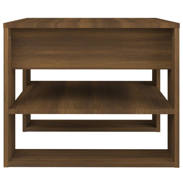 vidaXL Table basse Ch&ecirc;ne marron 55,5x55x45 cm Bois d'ing&eacute;nierie