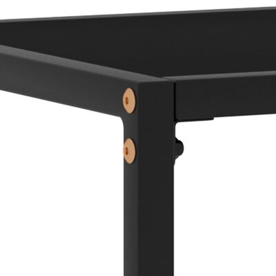 vidaXL Table console Noir 120x35x75 cm Verre trempé