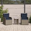 vidaXL Chaises inclinables de jardin lot de 2 et coussins gris rotin