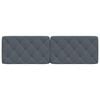 vidaXL Coussin de t&ecirc;te de lit gris fonc&eacute; 153 cm velours
