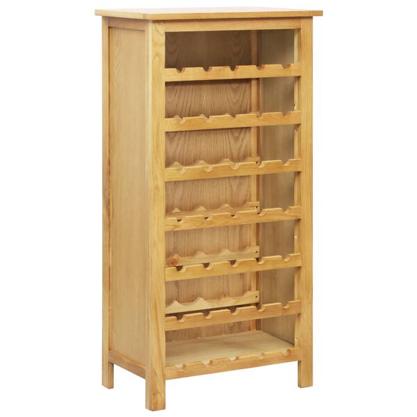 vidaXL Range bouteille 56x32x110 cm Bois de ch&ecirc;ne solide