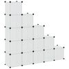 vidaXL Organiseur de rangement en cube avec 15 cubes et portes en PP transparent