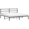 vidaXL Cadre de lit m&eacute;tal sans matelas avec t&ecirc;te de lit noir 193x203cm