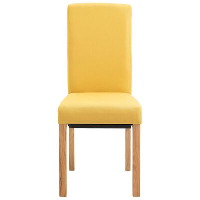 vidaXL Chaises à manger lot de 4 jaune tissu