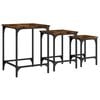 vidaXL Tables basses gigognes 3 pcs ch&ecirc;ne fum&eacute; bois d'ing&eacute;nierie