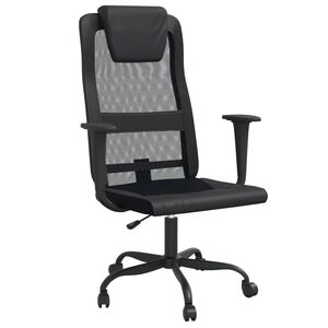 vidaXL Chaise de bureau réglable en hauteur noir