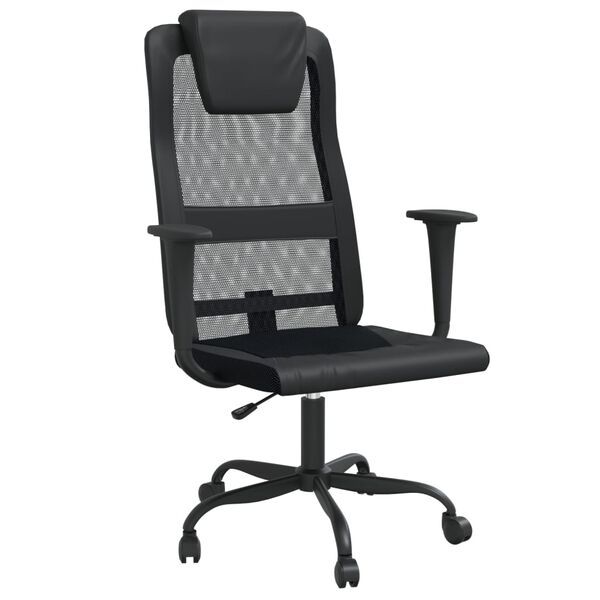vidaXL Chaise de bureau réglable en hauteur noir