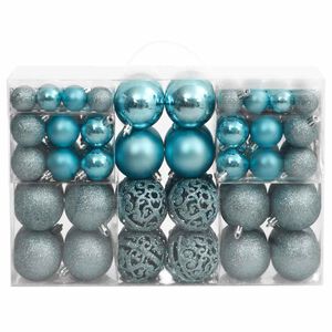 vidaXL Boules de No&euml;l 100 pcs turquoise 3 / 4 / 6 cm
