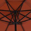 vidaXL Parasol d'extérieur avec mât en aluminium 500 cm terre cuite