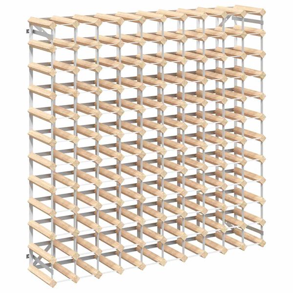 vidaXL Casier &agrave; bouteilles 120 bouteilles Pin&egrave;de solide