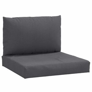 vidaXL Coussins de palette lot de 2 anthracite m&eacute;lang&eacute; tissu