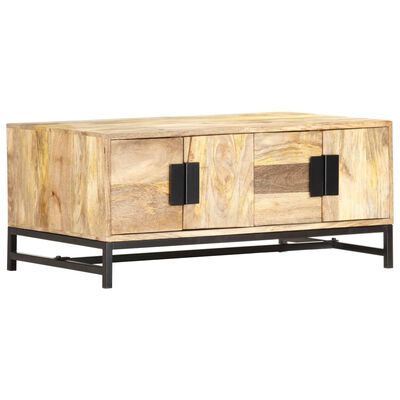 vidaXL Table basse 90x55x40 cm Bois de manguier massif