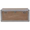 vidaXL Boîte de rangement Bois de sapin massif 91x52x40 cm Marron