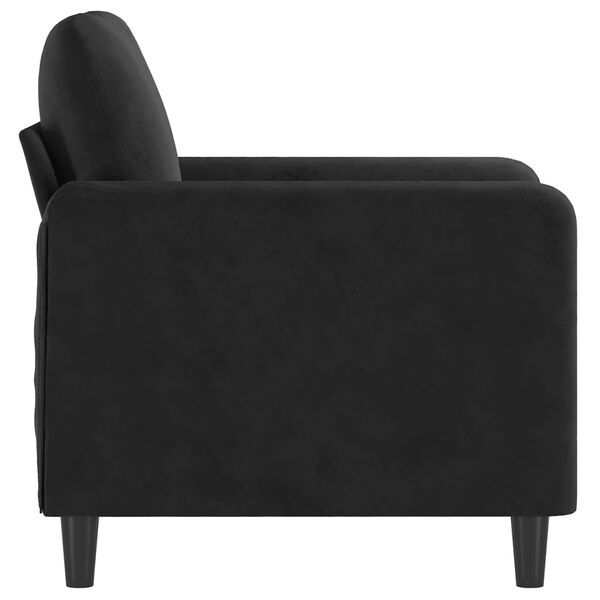 vidaXL Fauteuil Noir 60 cm Velours