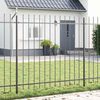vidaXL Cl&ocirc;ture de jardin Gris 1,7 x 1,5 m Acier rev&ecirc;tu de poudre