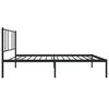 vidaXL Cadre de lit m&eacute;tal sans matelas avec t&ecirc;te de lit noir 100x190cm