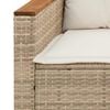 vidaXL Salon de jardin avec coussins 3 pcs beige r&eacute;sine tress&eacute;e