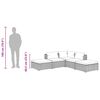 vidaXL Salon de jardin 5 pcs avec coussins R&eacute;sine tress&eacute;e Gris