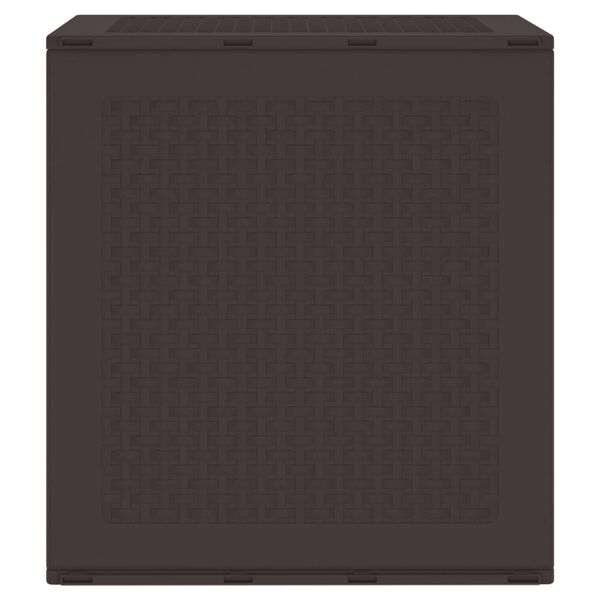 vidaXL Bo&icirc;te de rangement Marron 55 x 53 x 57 cm Polypropyl&egrave;ne