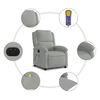 vidaXL Fauteuil inclinable de massage électrique gris clair velours