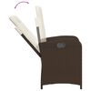 vidaXL Ensemble &agrave; manger de jardin 5 pcs et coussins marron poly rotin