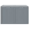 vidaXL Boîte de rangement de jardin 180 L Gris PP aspect bois